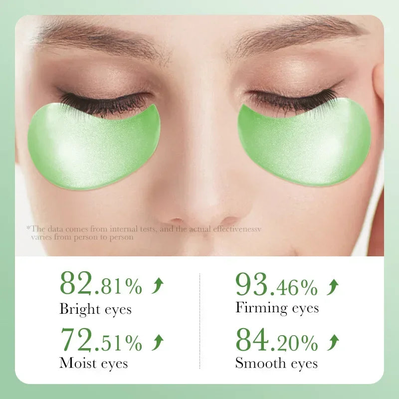 60pcs Aloe Vera Collagen Eye Mask Anti Dark Circles Eyes Bags Moisturizing Firming Hyaluronic Acid Gel Eye Patches Eyes Skincare