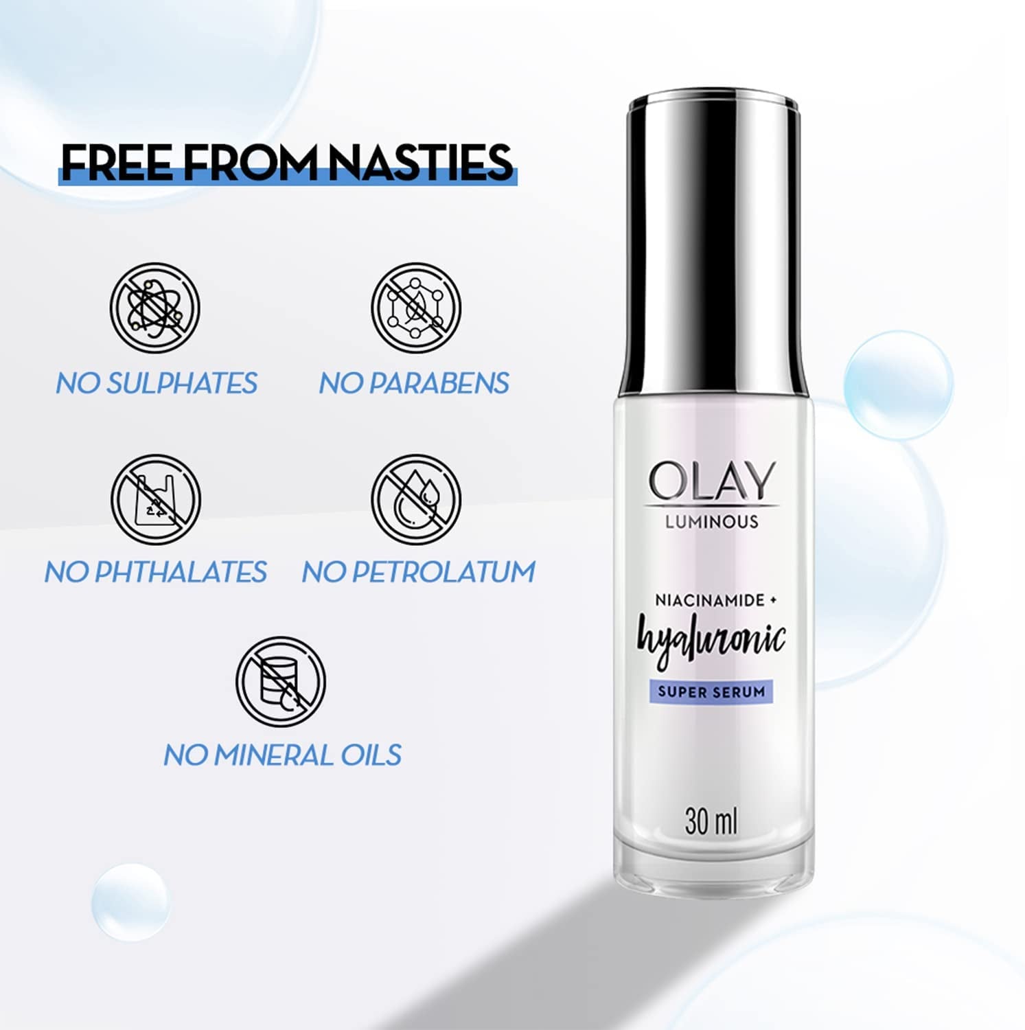 Luminous Niacinamide+ Hyaluronic Super Face Serum, 30Ml