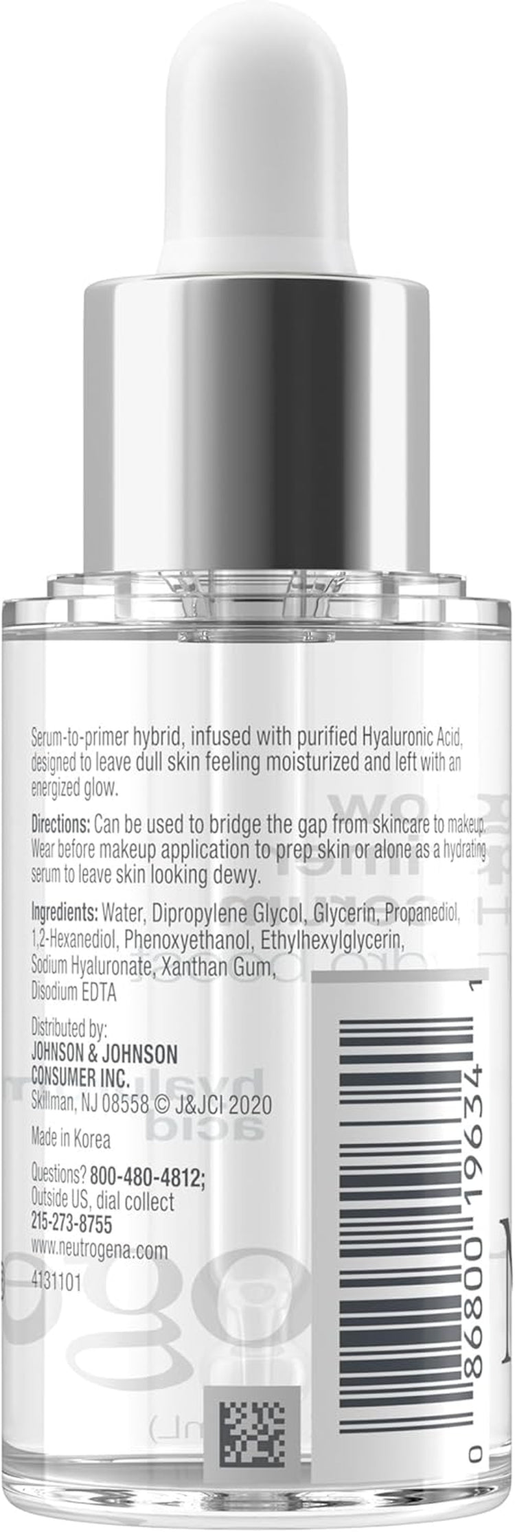 Hydro Boost Glow Booster Primer & Serum, Hydrating & Moisturizing Face Serum-To-Primer Hybrid, Infused with Purified Hyaluronic Acid & Designed to Instantly Hydrate, 1.0 Fl. Oz