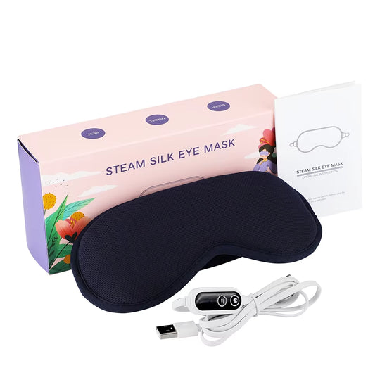 USB Heated Eye Mask Reusable Eye Mask Wireless Eye Massager for Sleeping Eye Puffiness anti Dark Circle Patch Fatigue Relief