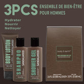 Birthday Gifts for Men  Gift Sets for Men 3PC Mens Gift Set Gift Baskets for Men Includes Sandalwood Shower Gel Body Lotion Shampoo, Mens Gift Basket Christmas Gifts for Men Boyfriend