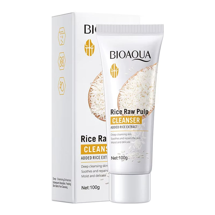 BIOAOUA Rice Puree Series Reduces Wrinkles Softens the Skin Enhances Skin Texture Moisturizes Nourishes the Skin Cleanses Face