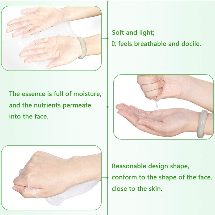 Aloe Facial Skincare Sheet Hydrating Moisturizing Revitalizing Facial Skincare Sheet for Dry, Oily, Sensitive and Tired Skin 25Ml/0.8Oz, Pack of 10