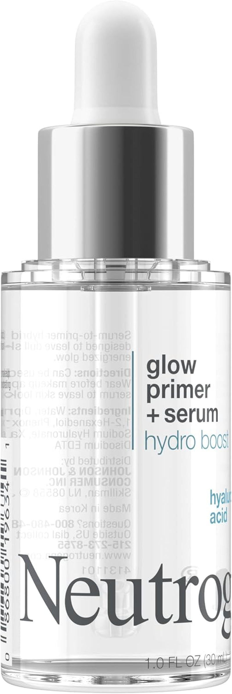 Hydro Boost Glow Booster Primer & Serum, Hydrating & Moisturizing Face Serum-To-Primer Hybrid, Infused with Purified Hyaluronic Acid & Designed to Instantly Hydrate, 1.0 Fl. Oz