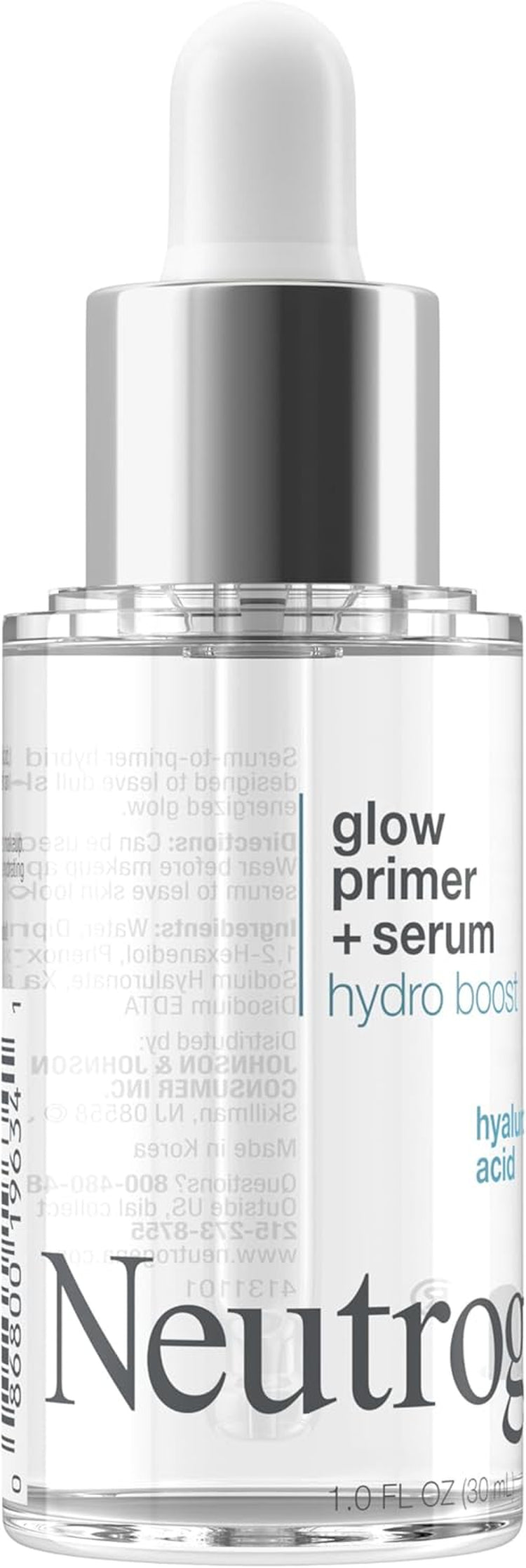 Hydro Boost Glow Booster Primer & Serum, Hydrating & Moisturizing Face Serum-To-Primer Hybrid, Infused with Purified Hyaluronic Acid & Designed to Instantly Hydrate, 1.0 Fl. Oz