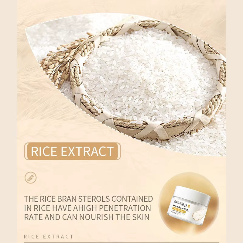 BIOAOUA Rice Puree Series Reduces Wrinkles Softens the Skin Enhances Skin Texture Moisturizes Nourishes the Skin Cleanses Face