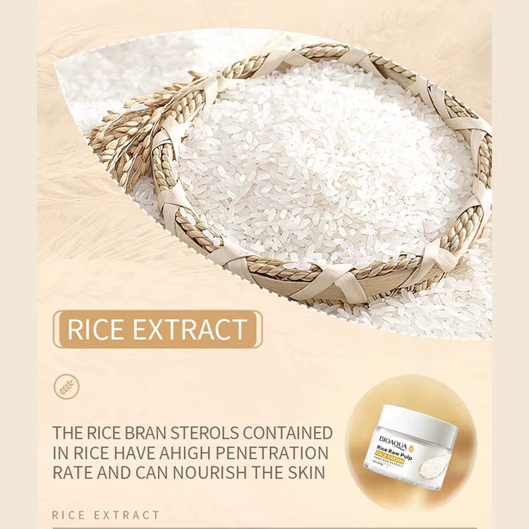 BIOAOUA Rice Puree Series Reduces Wrinkles Softens the Skin Enhances Skin Texture Moisturizes Nourishes the Skin Cleanses Face