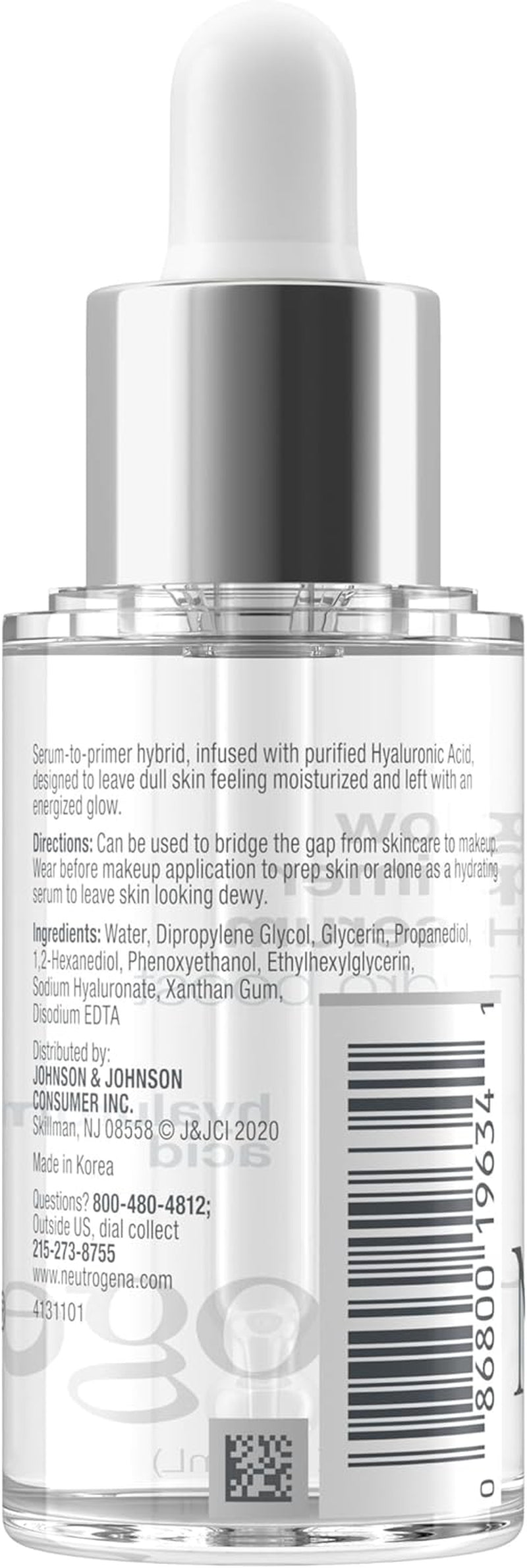Hydro Boost Glow Booster Primer & Serum, Hydrating & Moisturizing Face Serum-To-Primer Hybrid, Infused with Purified Hyaluronic Acid & Designed to Instantly Hydrate, 1.0 Fl. Oz