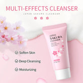 Japan Sakura Facial Cleaner Korean Face Serum Exfoliating Peeling Gel Moisturize Toner Eye Cream Sunscreen Cosmetic Skincare Set