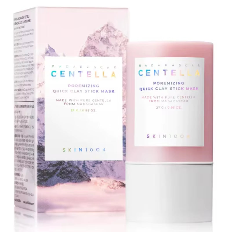 Korean Centella Skincare Pink Salt Essence Toner and Poremizing Quick Clay Stick Mask Beauty Products 2Pcs Facial Pore Care Sets